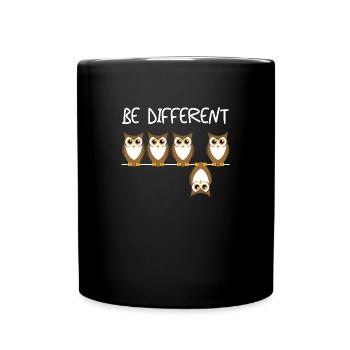be different owl gift - Full Colour Mug - black - Front