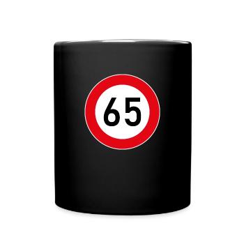 65 pension - Full Colour Mug - black - Front