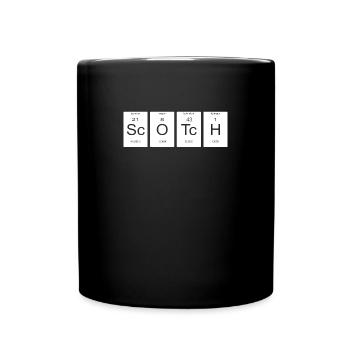 scotch Nerd Geschenk Periodensystem - Tasse einfarbig - Schwarz - Vorne