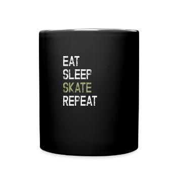 Skateboarder Skateboarden Skater Skaten Geschenk - Tasse einfarbig - Schwarz - Vorne