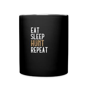 Chasseur chasseresse chasse chasse drôle énonciations cadeau - Mug uni - noir - Devant