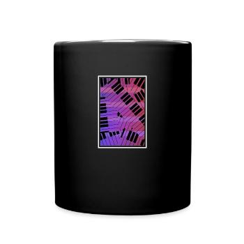 Piano piano clavier cadeau pianiste musicien - Mug uni - noir - Devant