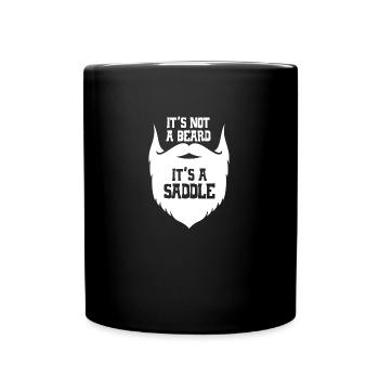 Ce n'est pas une barbe, c'est une selle barbe barbu - Mug uni - noir - Devant