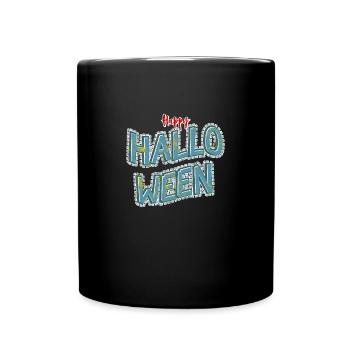HAPPY HALLOWEEN, grunge - Full Colour Mug - black - Front
