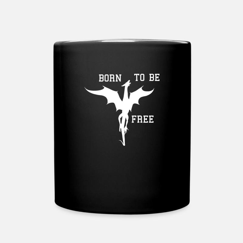 Drachen - Tasse einfarbig - Schwarz