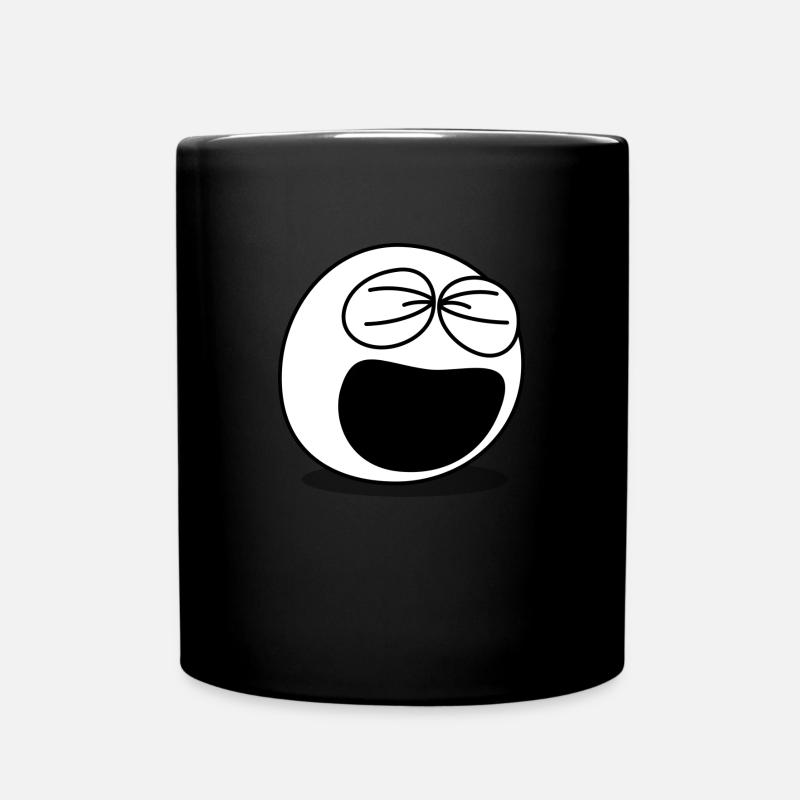 Smiley LOL - Tasse einfarbig - Schwarz
