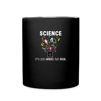 La science est comme la magie mais un vrai scientifique des cadeaux - Mug uni - noir - Devant