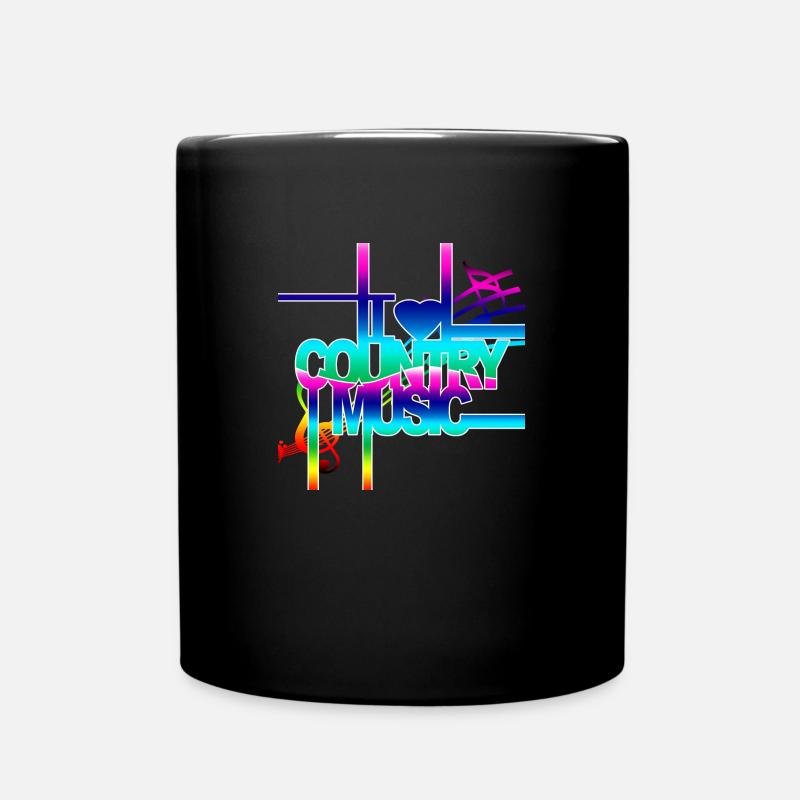 Musik Country Geschenk - Tasse einfarbig - Schwarz