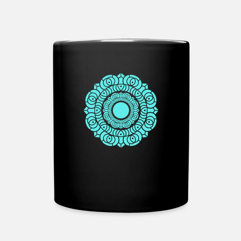 Lotus mandala - Full Colour Mug - black
