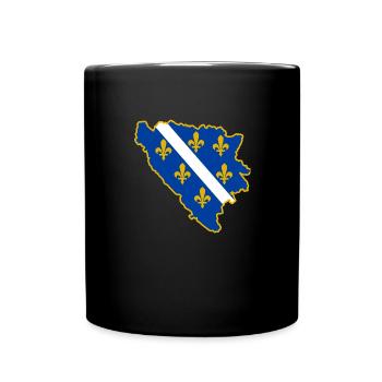 bosna umriss - Tasse einfarbig - Schwarz - Vorne