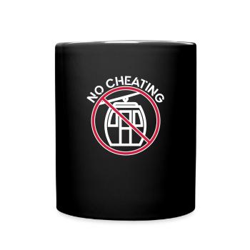 No cable car - no cheating - Full Colour Mug - black - Front