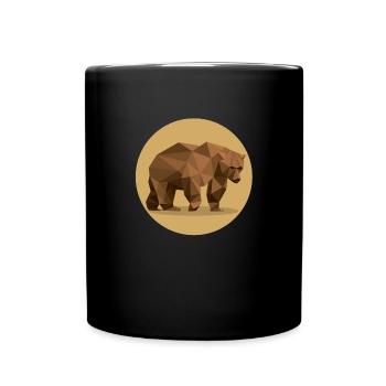 brown bear - Full Colour Mug - black - Front