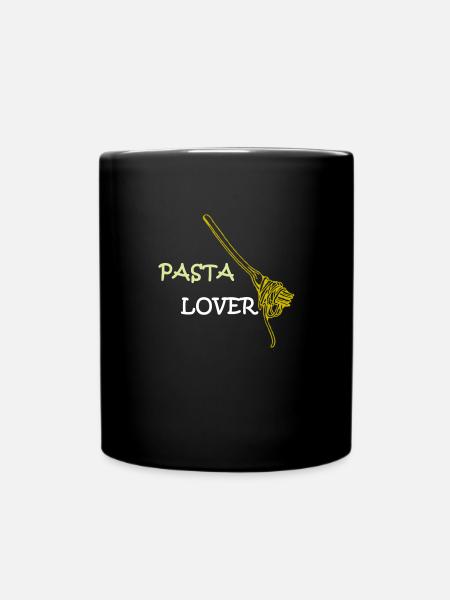 amoureux des pâtes, pâtes, pâtes, amour, nourriture - Mug uni - noir