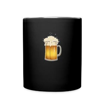 Beer mug beer gift idea - Full Colour Mug - black - Front
