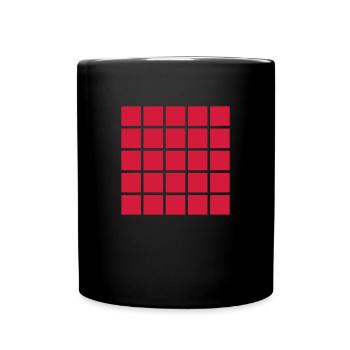tiles squares mosaic - Full Colour Mug - black - Front