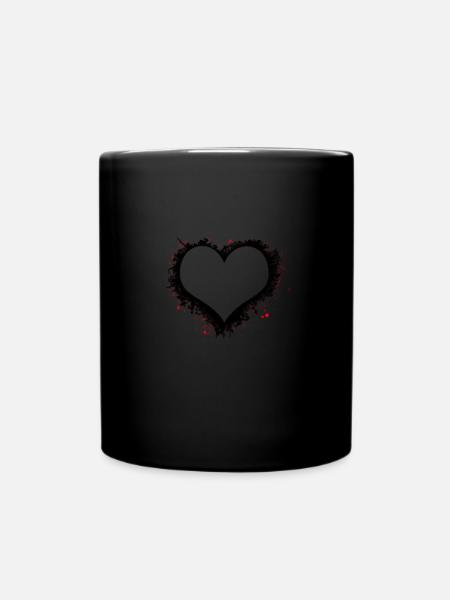 Coeur coeur - Mug uni - noir