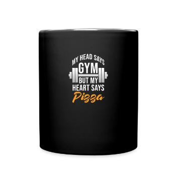 Fitnessstudio lustiger Spruch Bodybuilding Sport - Tasse einfarbig - Schwarz - Vorne