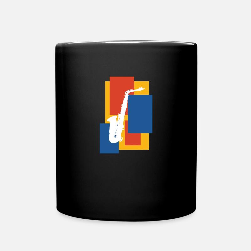 Saxophon - Tasse einfarbig - Schwarz