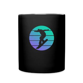 Snowboarder - Tasse einfarbig - Schwarz - Vorne