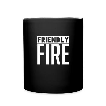 Friendly Fire - Gaming Gamer - Full Colour Mug - black - Front