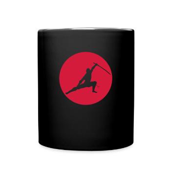Ninja Kämpfer - Tasse einfarbig - Schwarz - Vorne