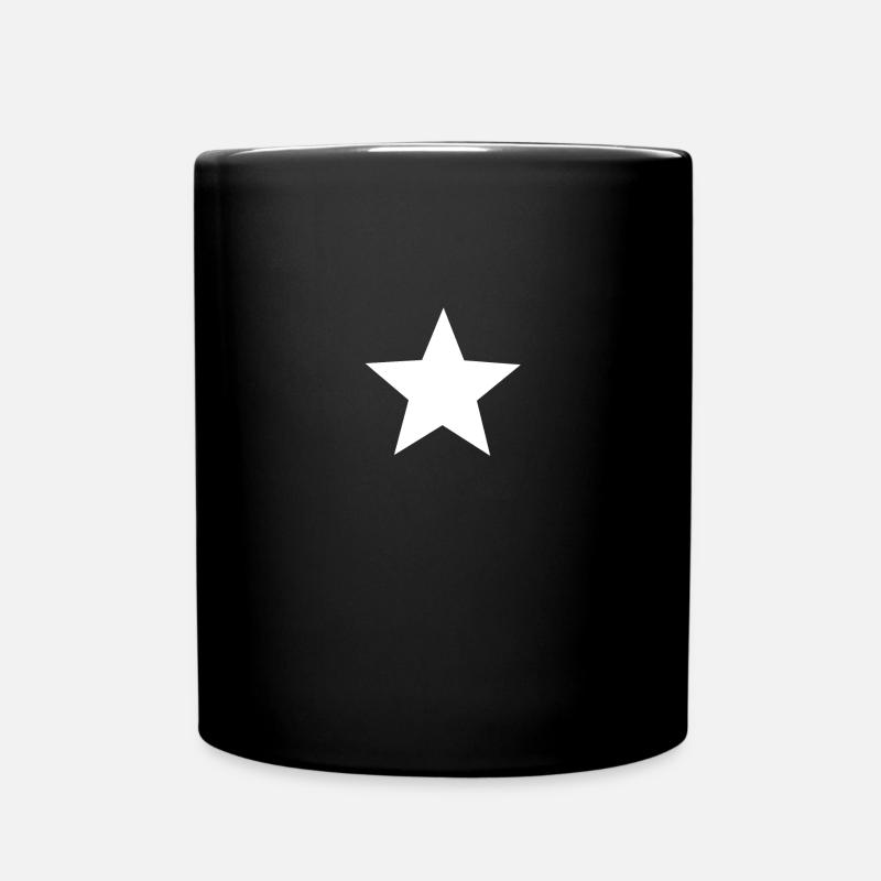 Étoile en blanc étoile blanche - Mug uni - noir