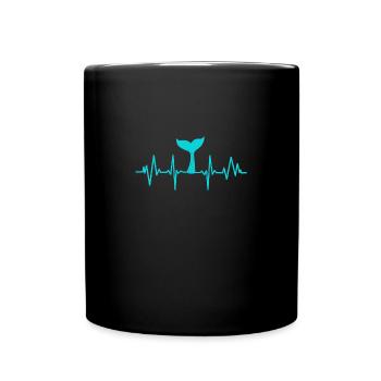 Rythme cardiaque sirène fréquence cardiaque - Mug uni - noir - Devant