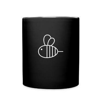 Abeille bourdon été mouche bourdonnement guêpe - Mug uni - noir - Devant