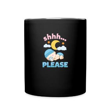 Shhh bébé dort douce - Mug uni - noir - Devant