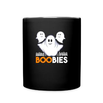 BooBies Boo Funny Halloween Costume Gift - Full Colour Mug - black - Front
