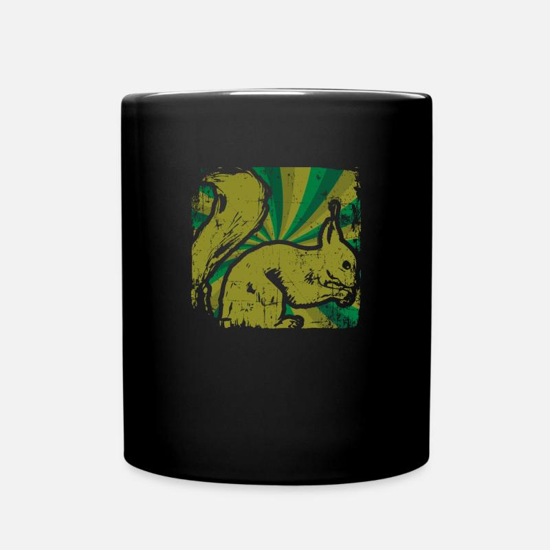 Squirrel Nature - Full Colour Mug - black