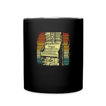 Orgel Kirchenorgel - Tasse einfarbig - Schwarz - Vorne