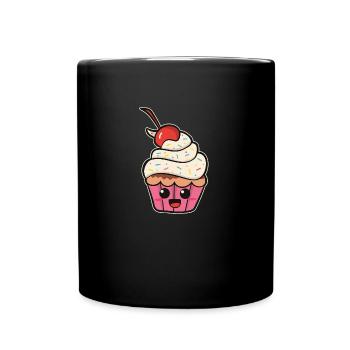 Petit gâteau mignon - Mug uni - noir - Devant