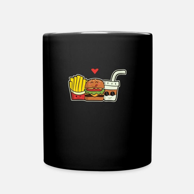 Burger Menu - Full Colour Mug - black
