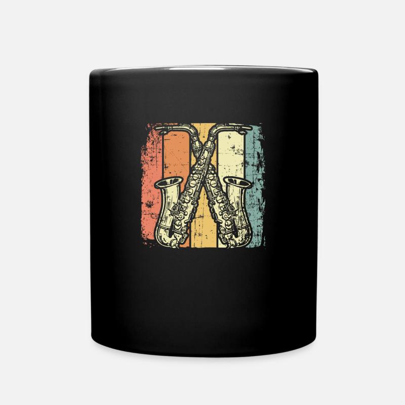 Saxophon - Tasse einfarbig - Schwarz