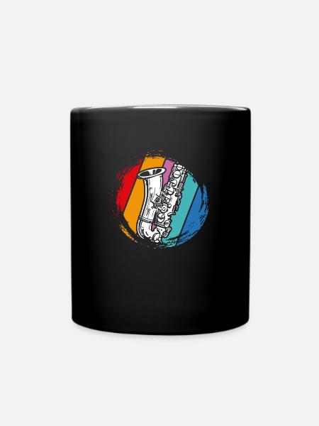 Saxophon - Tasse einfarbig - Schwarz