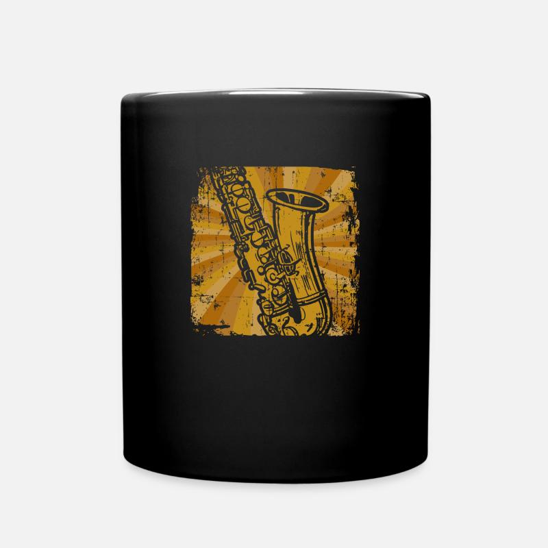 Saxophonist Saxophon - Tasse einfarbig - Schwarz
