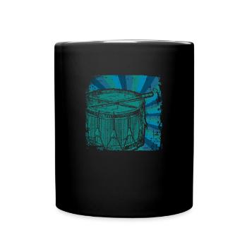 Schlagzeug Trommel - Tasse einfarbig - Schwarz - Vorne