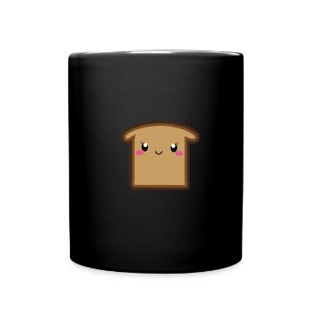Brot - Tasse einfarbig - Schwarz - Vorne