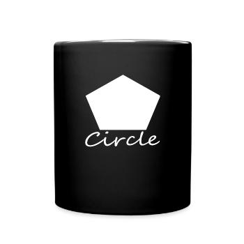 Wrong Circle Shape - Full Colour Mug - black - Front