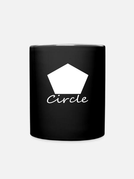 Wrong Circle Shape - Full Colour Mug - black
