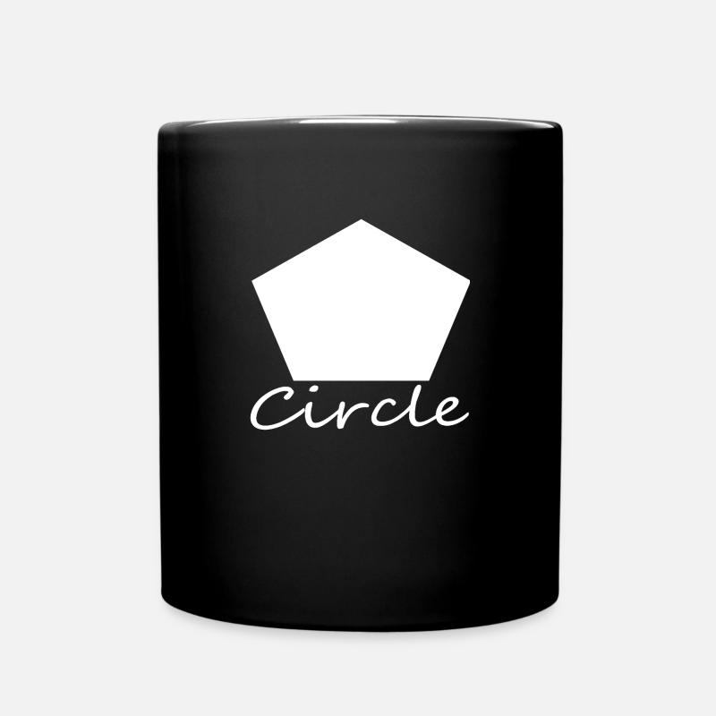 Falsche Kreisform - Tasse einfarbig - Schwarz