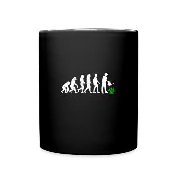 Evolution Gardener Gardening - Full Colour Mug - black - Front