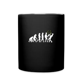 Evolution Jazz Sax Saxophone Musician - Full Colour Mug - black - Front