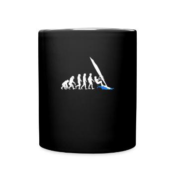 Evolution of Wind Surfing Evolution - Full Colour Mug - black - Front