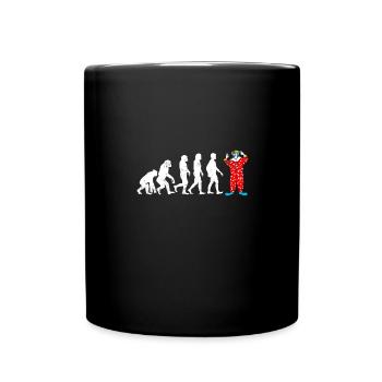Evolution of Clown Evolution - Full Colour Mug - black - Front