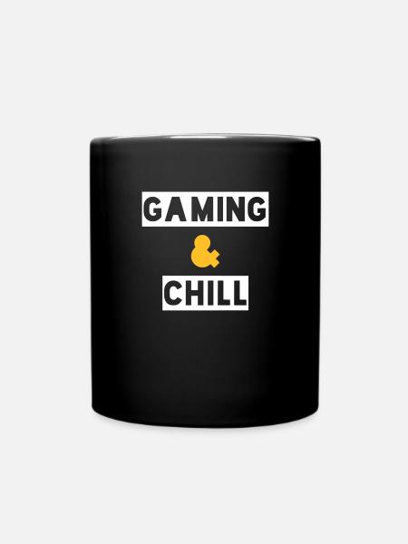 GAMING AND CHILL - Tasse einfarbig - Schwarz