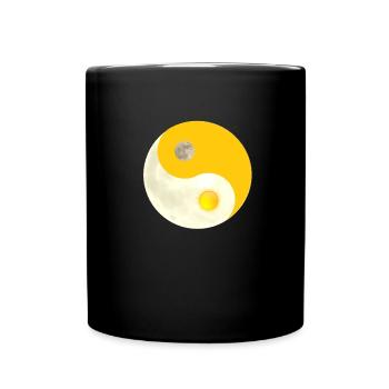 Symbole Ying Yang comme le soleil et la lune - Mug uni - noir - Devant