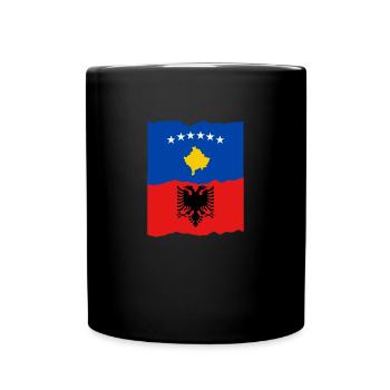 Kosovo Albanien Albania - Tasse einfarbig - Schwarz - Vorne