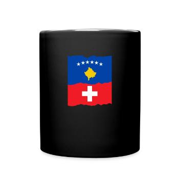 Kosovo Switzerland - Full Colour Mug - black - Front